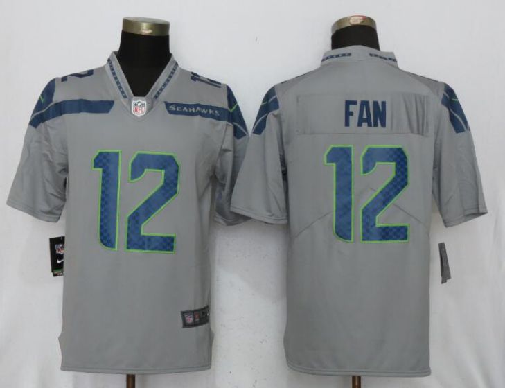 Men NFL Nike Seattle Seahawks #12 Fan Grey 2017 Vapor Untouchable Limited jersey->houston texans->NFL Jersey